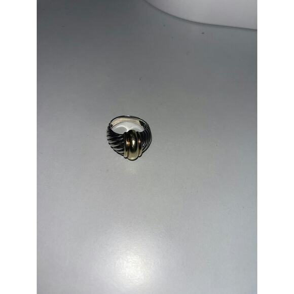 David Yurman Cable Dome Ring - Sterling Silver & 14K Gold - Good Condition - Picture 3 of 3